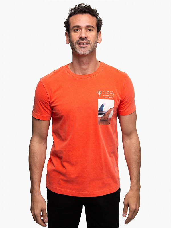 T-Shirt Stone Pranchas Laranja Osklen