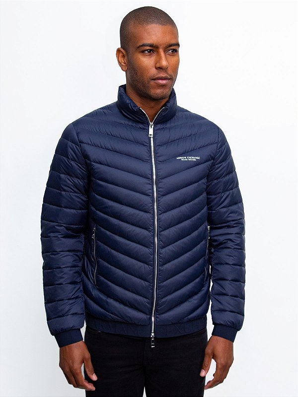Jaqueta Puffer Matelassê Marinho Armani Exchange