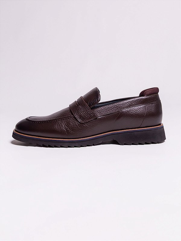 Mocassim Floater Couro Café Ville de France