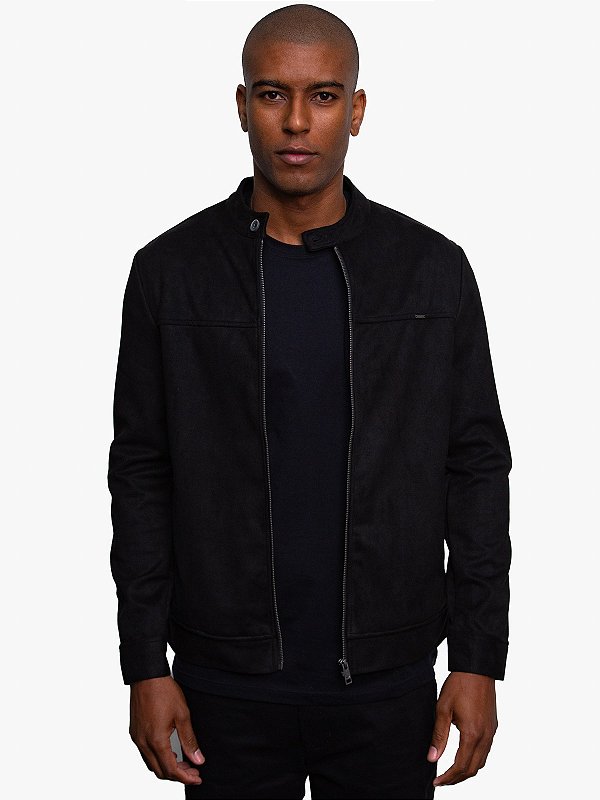 Jaqueta Slim Suede Preto Docthos