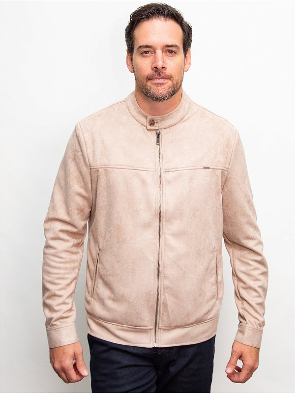 Jaqueta Suede Slim Areia Docthos