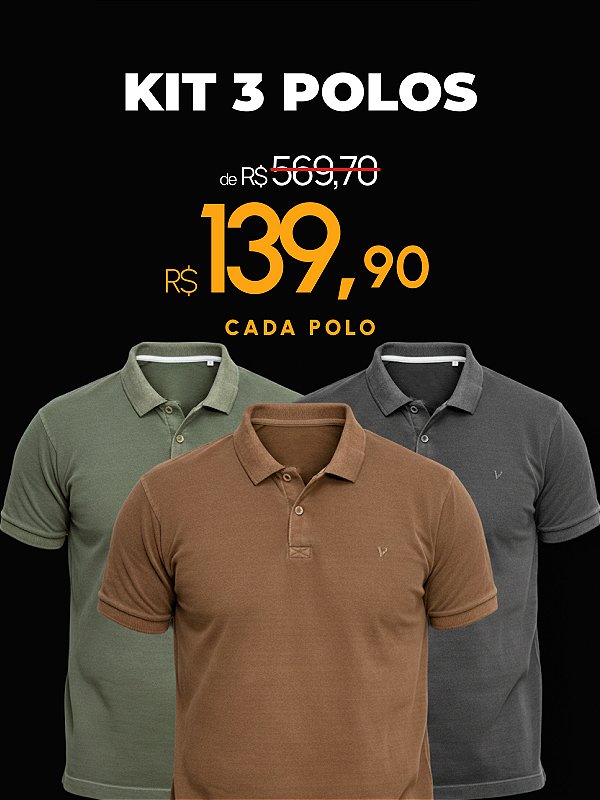 Kit 3 Polos Stoned Ville de France