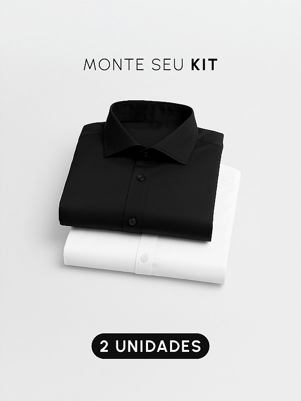 Kit 2 Camisas Tech Manga Longa Slim Ville de France