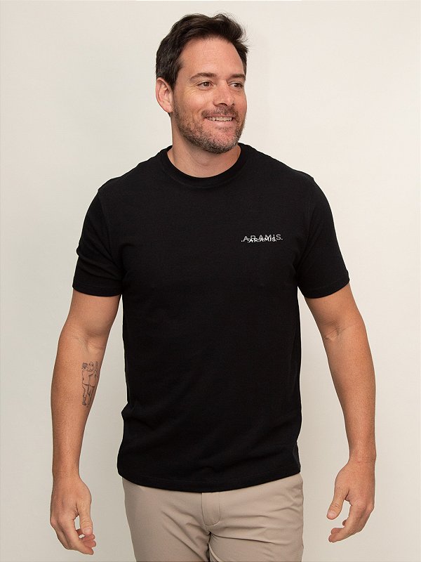 Camiseta Básica Aramis Duplo Preto