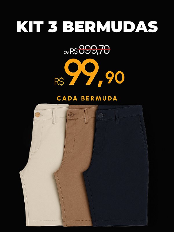 Kit 3 Bermudas Chino Ville de France