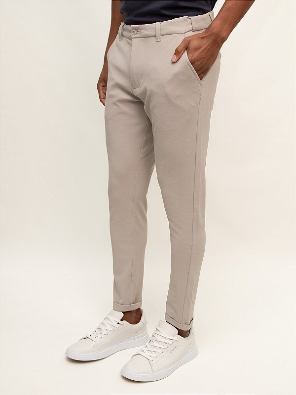 Calça Tech Moovex Slim Bege Ville de France