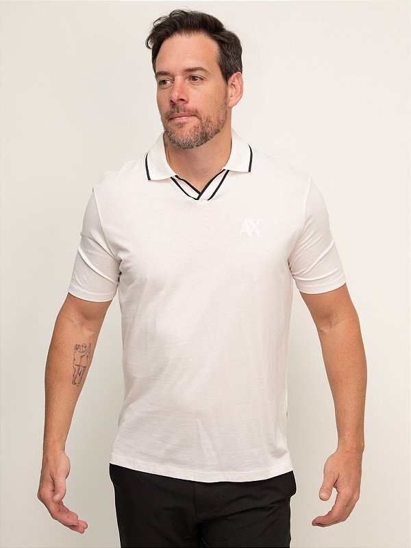 Polo Collar Regular Off White Armani Exchange