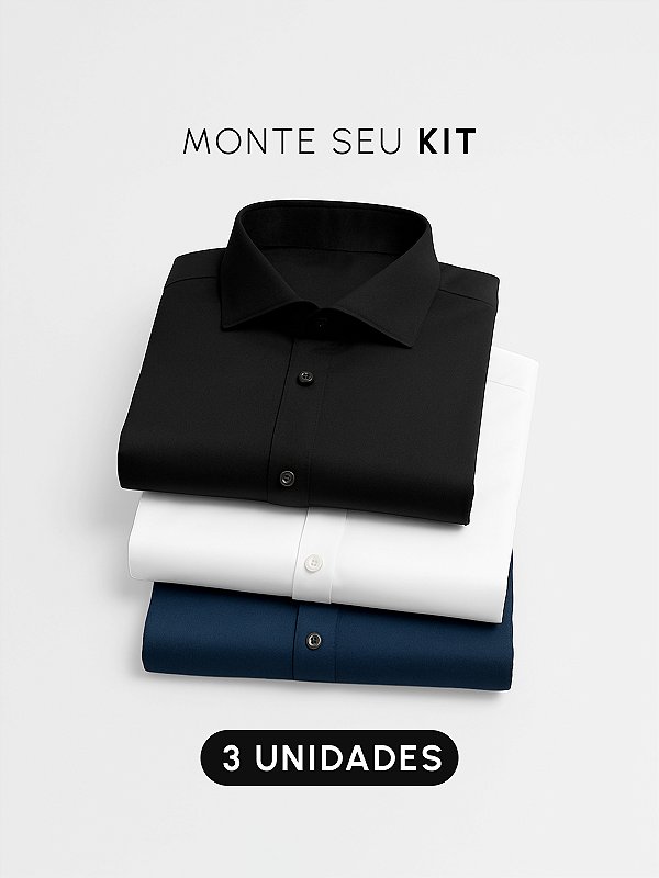 Kit 3 Camisas Soft Tech Slim Giacomelli Uomo