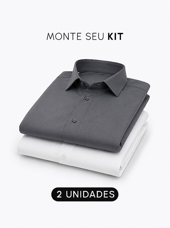 Kit 2 Camisas Soft Tech Slim Giacomelli Uomo