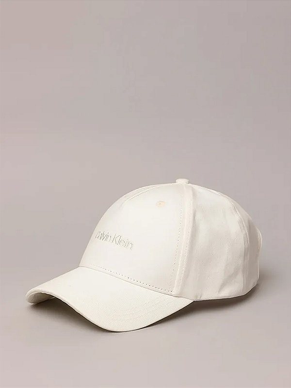 Boné Calvin Klein 5 Gomos Bordado Off White