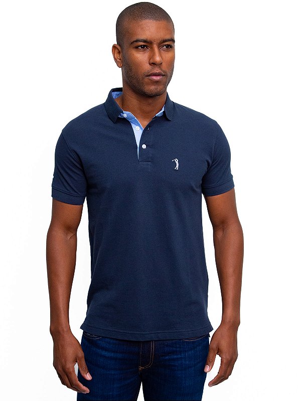 Polo Piquet Aleatory New Navy