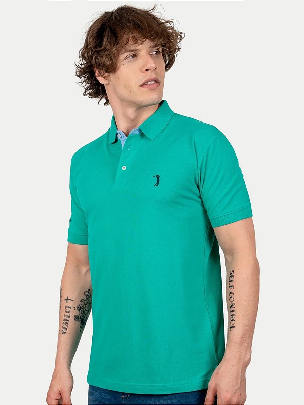 Polo Piquet Aleatory Sea Green