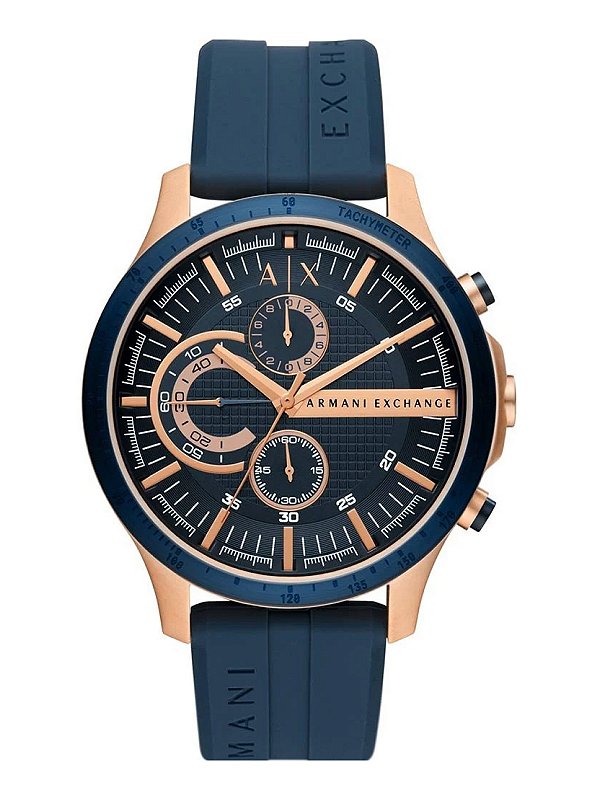 Relógio Armani Exchange Chronograph Azul/Rose