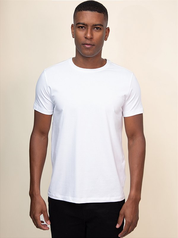 T-Shirt Algodão Egípcio Branco Ville de France