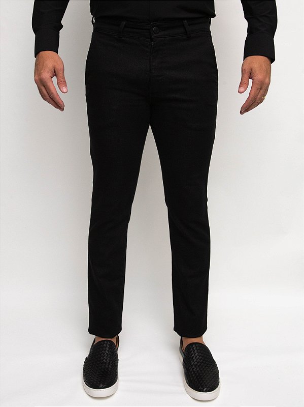 Calça Sarja Squash Bolso Faca Ville de France Preto