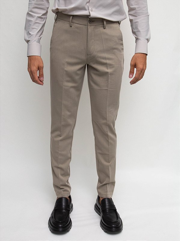 Calça Alfaiataria Slim Ville de France Khaki