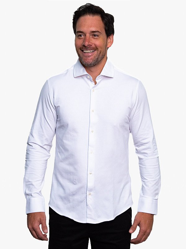 Camisa Premium Move Manga Longa Slim Branco Ville de France