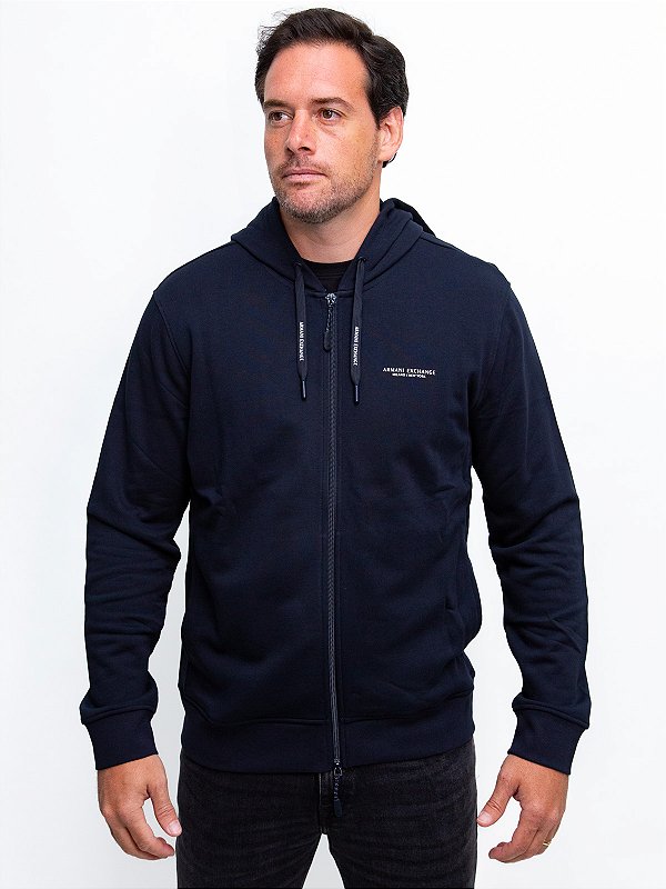 Moletom Zíper Marinho Armani Exchange