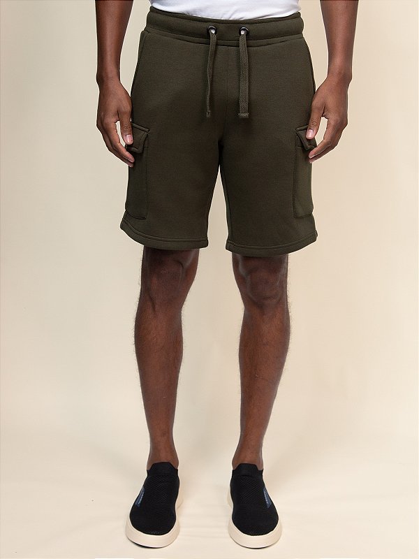 Bermuda Moletom Cargo Ville de France Oliva