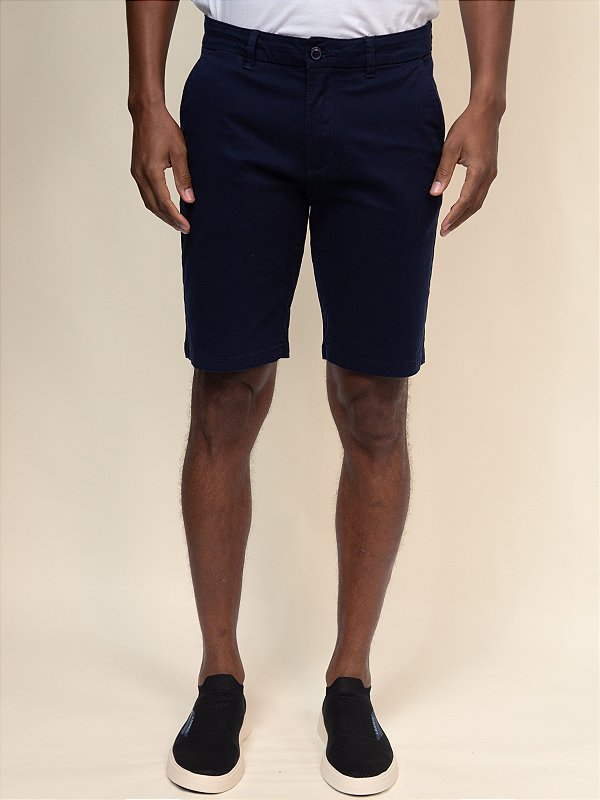 Bermuda Sarja Elastano Marinho Ville de France