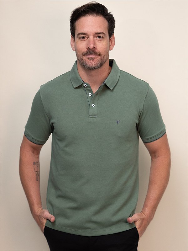 Polo Annecy Ville de France Verde