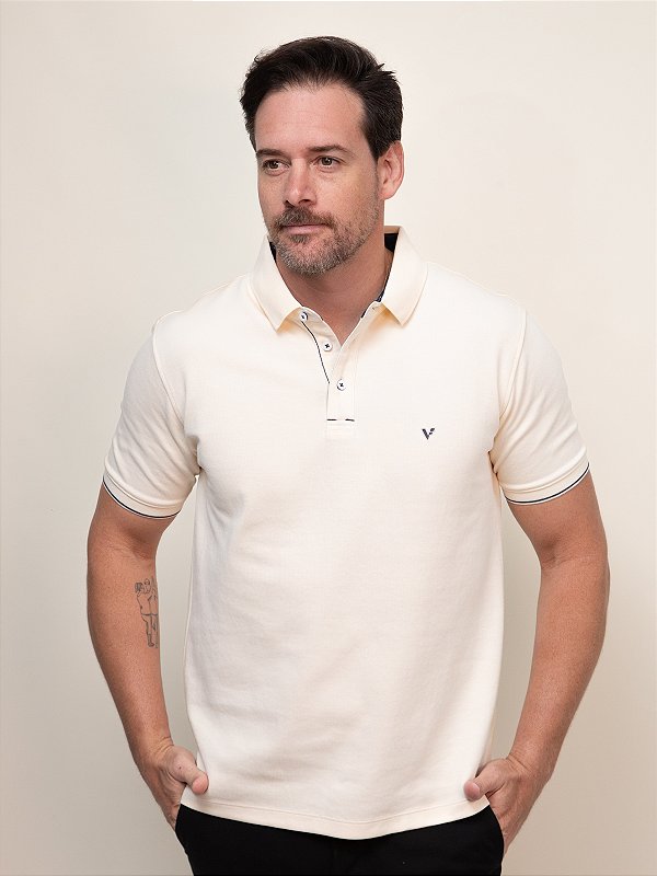 Polo Annecy Ville de France Creme