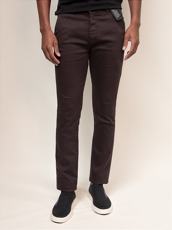 Calça Sarja Andrews Bolso Faca Ville de France Cafe