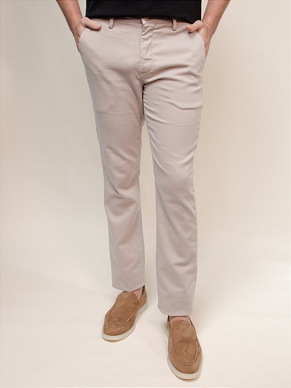 Calça Sarja Squash Bolso Faca Ville de France Areia