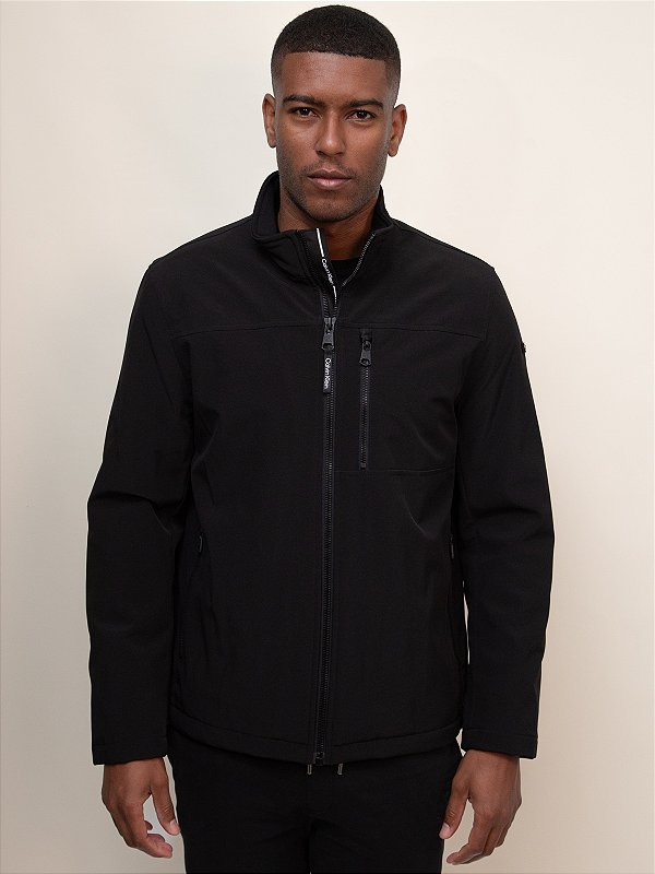 Jaqueta Flat com Pelo Calvin Klein Preto