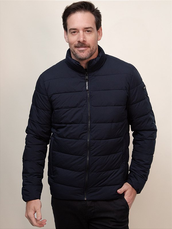 Jaqueta Puffer Matelasse Calvin Klein Marinho