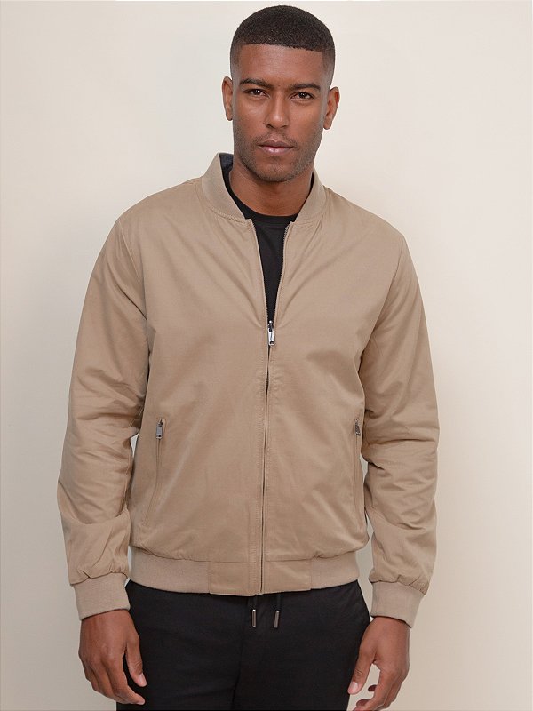 Jaqueta Bomber Dupla Face Ville de France Khaki
