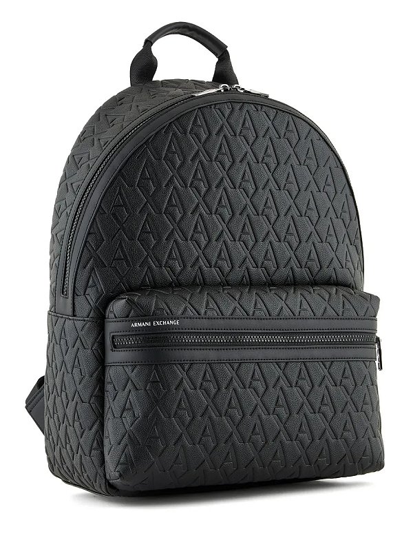 Mochila Monograma Armani Exchange Preto