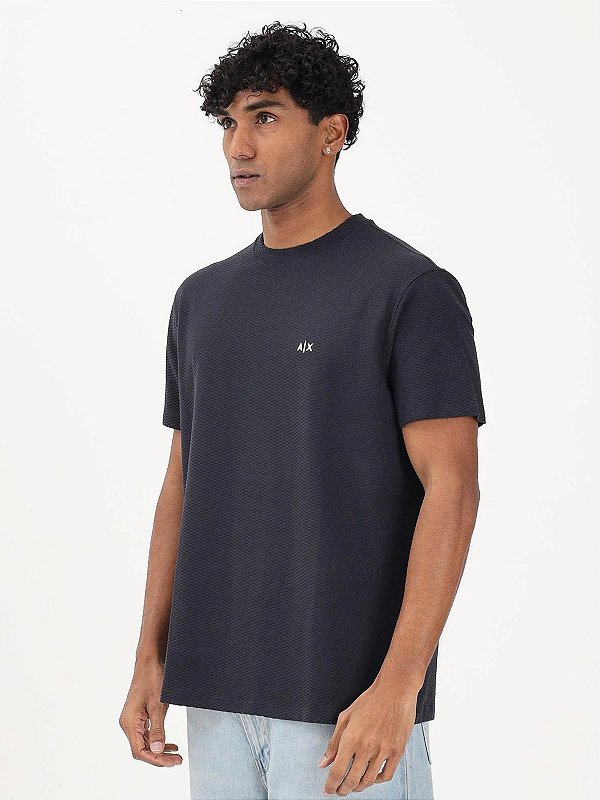 Camiseta Armani Exchange Texturizada Manga Curta A|X Navy