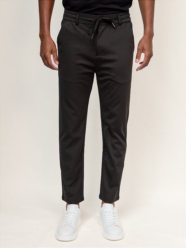 Calça Cós Elástico Comfort Cotton Ville de France Preto