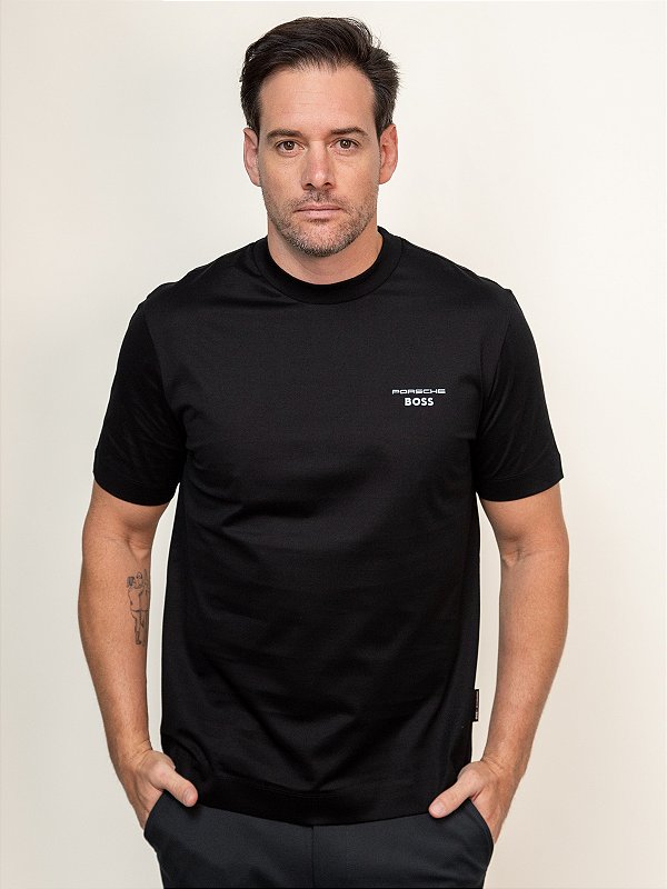 Camiseta Boss C-Thompsom Porsche x Boss de Algodão Mercerizado