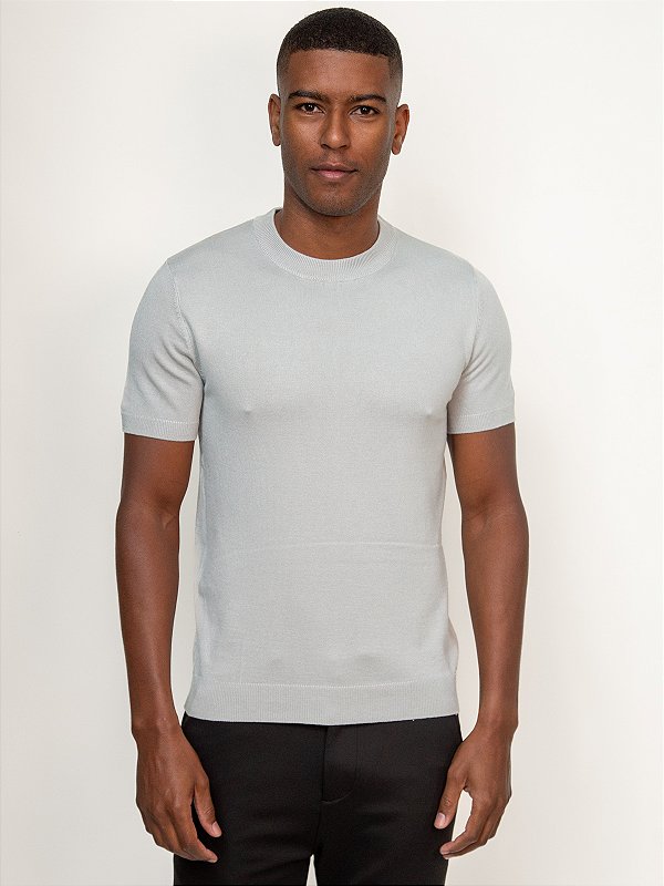 Camiseta Tricot Viscose Ville de France Soft Cinza