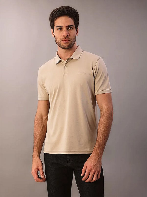 Polo Calvin Klein Liquid Touch Caqui Médio