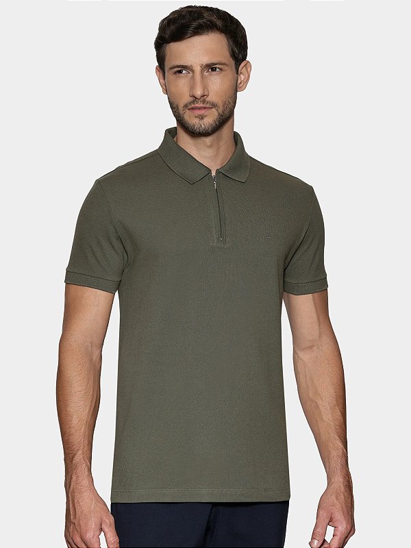 Polo Piquet Zíper Aramis Militar