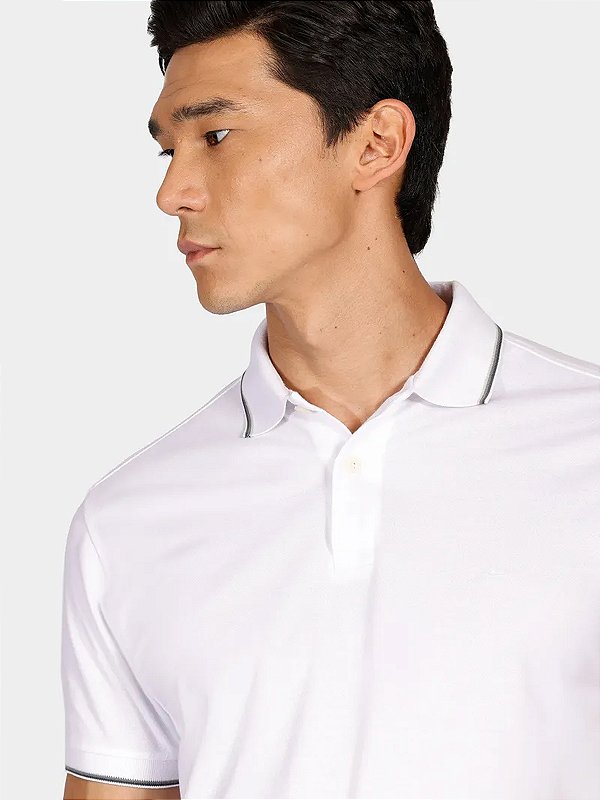 Polo Aramis Piquet 4 Frisos Branco