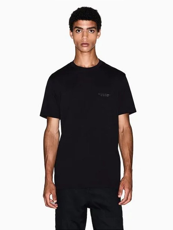 Camiseta Armani Exchange Regular Fit Milano / New York Preto