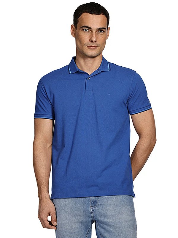 Polo Aramis Piquet 4 Frisos Azul Royal