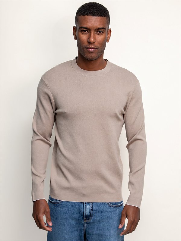 T-Shirt Tricot Manga Longa Ville de France Khaki