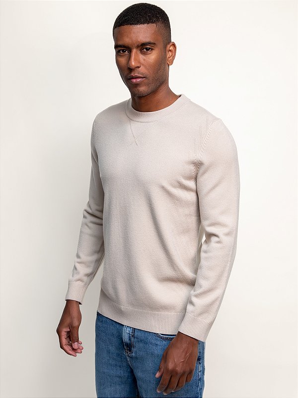 Tricot Manga Longa Soft Ville de France Areia