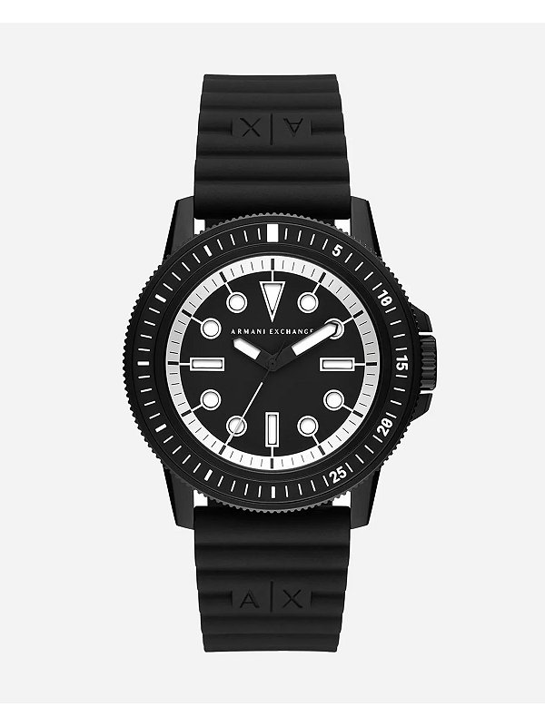 Relógio Armani Exchange Masculino em Silicone Preto