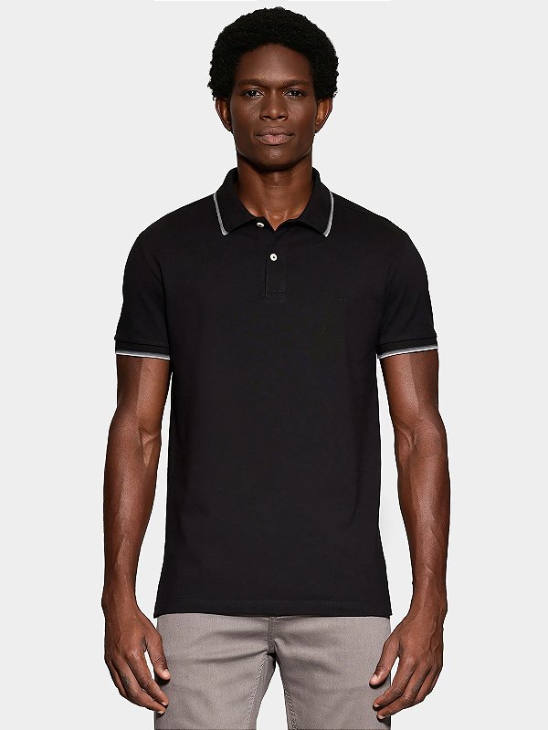 Polo Aramis Piquet 4 Frisos Preto