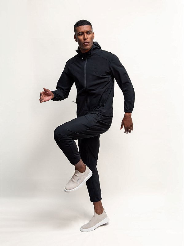 Conjunto Fitness Move Manga Longa Ville de France Preto