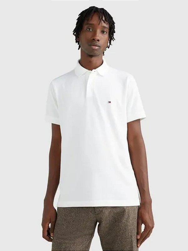 Polo Piquet 1985 Organic Regular Fit Tommy Hilfiger Branco