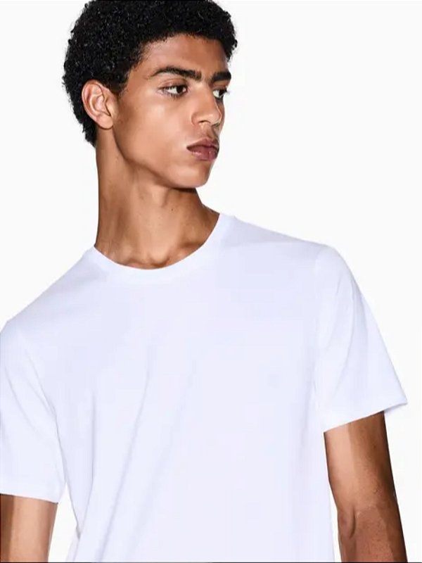 Camiseta Básica Pima Armani Exchange Branco