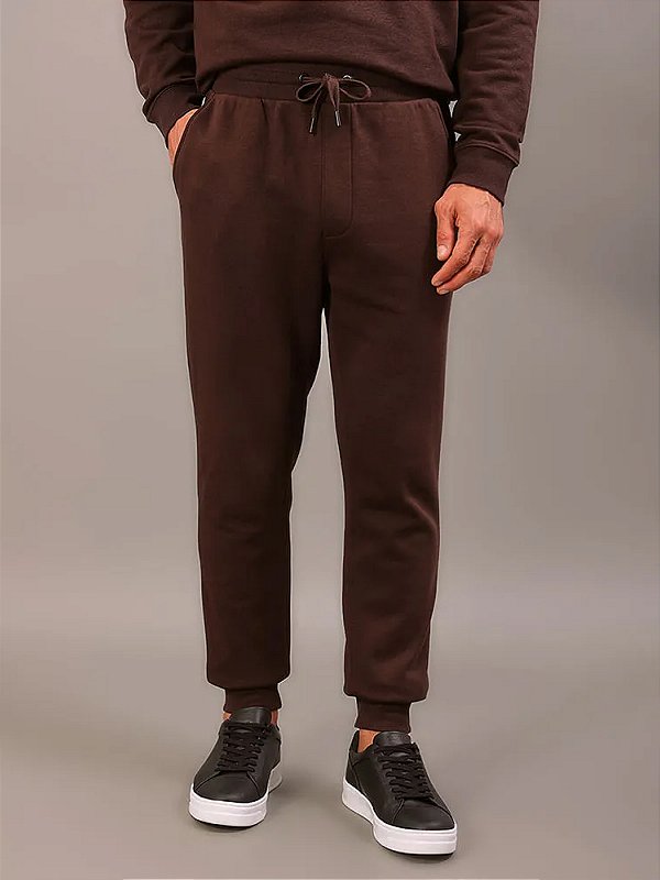 Calça de Moletom Masculino Calvin Klein Bordado Café