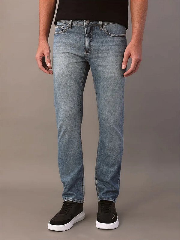 Calça Jeans Calvin Klein Slim 5 Pockets Azul Médio